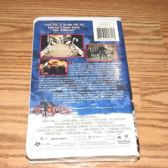 Walt Disney Home Video “101 DALMATIANS” Glenn Close (VHS)~SEALED! - Picture 2 of 5